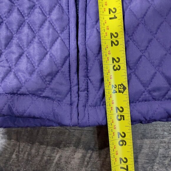 Jane Ashley Women's Quilted Coat, Size Medium Jacket Purple - Picture 4 of 16